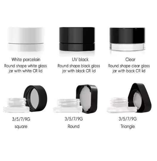 3/5/9ml Concentrate Jars: Square, Triangle, or Round